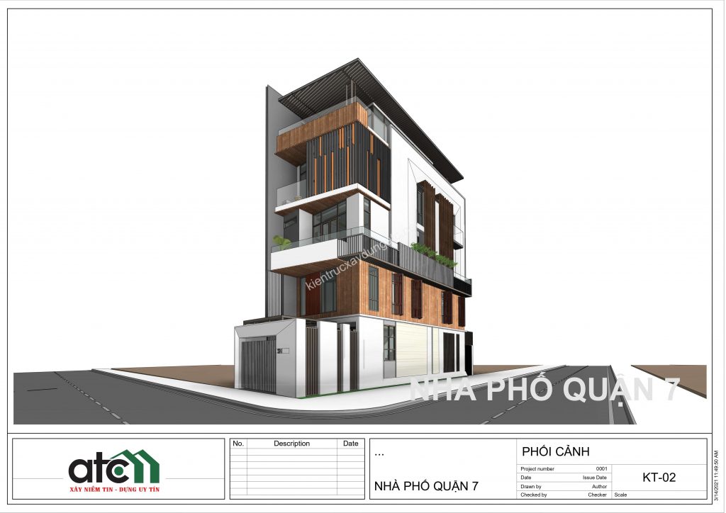 phối cảnh mặt tiền