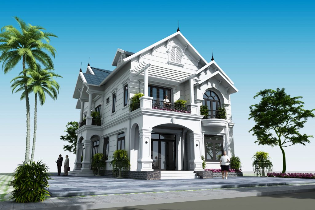 10 Mẫu nhà biệt thự 2 tầng mái Thái đẹp xây nhiều nhất