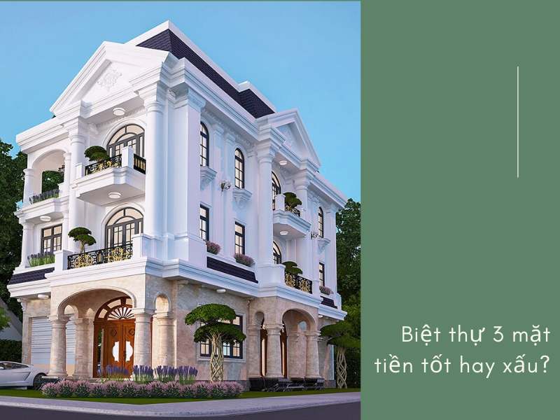 Biệt thự 3 mặt tiền đẹp